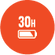 30 hours of battery life with inactive ANC and fast charging