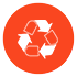 Recycled plastic and fabric, plus FSC certified paper packaging
