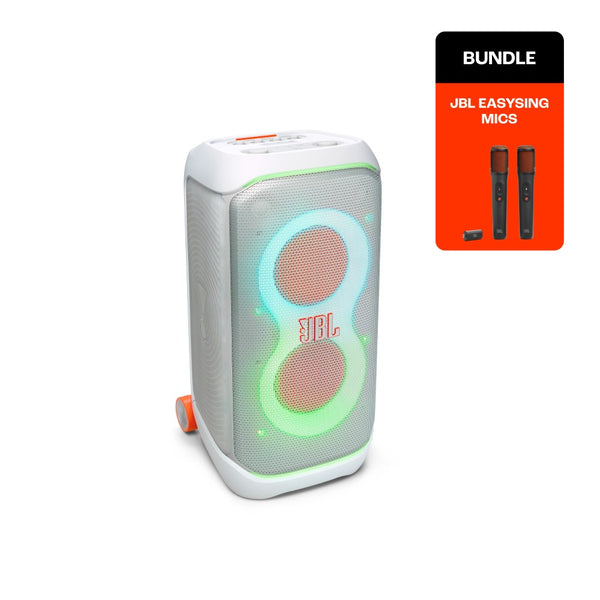 JBL PartyBox Stage 320 White with Easysing Mics
