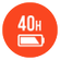 Battery life up to 40 hours