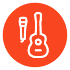 Guitar and mic inputs