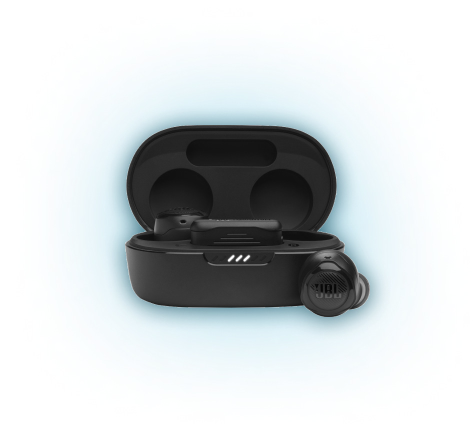 Charging case JBL Quantum TWS Air dengan earbud
