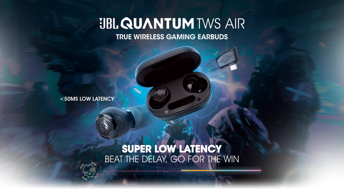 JBL Quantum TWS Air – true wireless gaming earbuds dengan latensi super rendah di bawah 50 ms