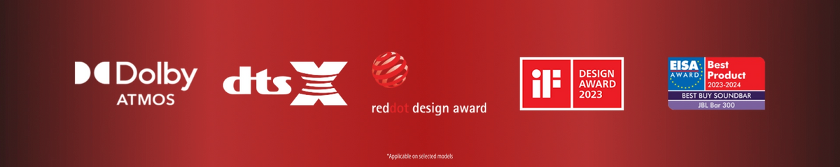 Dolby Atmos, DTS:X, Red Dot Design Award, iF Design Award 2023, EISA Award Best Buy Soundbar 2023-2024