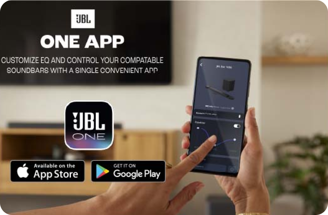 JBL ONE APP<br> SOUNDBAR CONTROL
